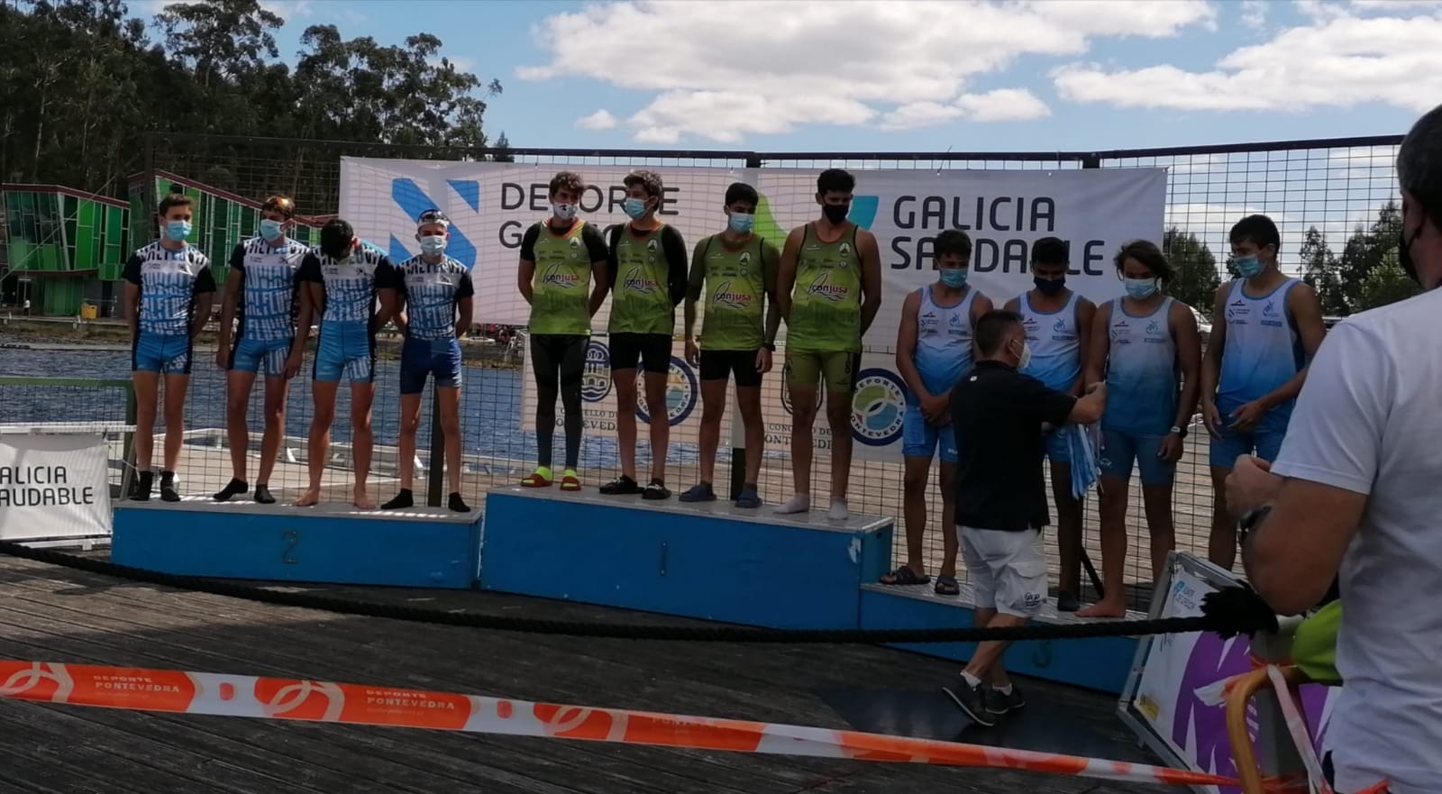 Los cadetes del Fluvial consiguen la plata en K4 1000 m en el Campeonato Galego de Sprint